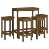 Générique Ensemble de Bar 5 pcs Marron Miel Bois de pin massifMeubles,Ensembles de Meubles,Meubles de Salle à Manger