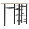 Générique Ensemble de Bar avec étagères 3 pcs Bois et acierMeubles,Ensembles de Meubles,Meubles de Salle à Manger