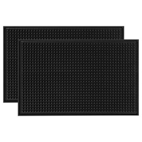 Tapis de bar en caoutchouc lot de 2 , 45,7 x 30,5 cm, tapis de séchage durable et élégant pour bars, restaurants, cafés et c