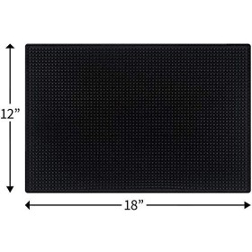 Tapis de bar en caoutchouc lot de 2 , 45,7 x 30,5 cm, tapis de séchage durable et élégant pour bars, restaurants, cafés et c