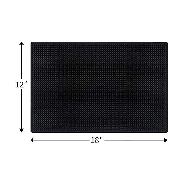 Tapis de bar en caoutchouc lot de 2 , 45,7 x 30,5 cm, tapis de séchage durable et élégant pour bars, restaurants, cafés et c