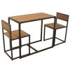 YELLOO Mod. Siena Table Bar et 2 chaises Marron Cuisine tabourets
