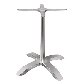 Boléro Base de tableà quatre pieds en aluminium brossé 680 x 660 x 660 mm pour intérieur et extérieur