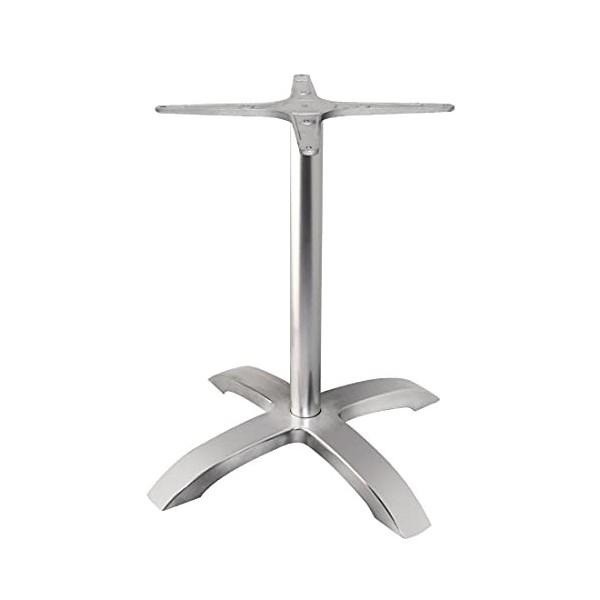 Boléro Base de tableà quatre pieds en aluminium brossé 680 x 660 x 660 mm pour intérieur et extérieur