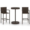 vidaXL Ensemble de Bar de Jardin 5 pcs Mobilier de Bistrot Ensemble de Salle à Manger dExtérieur Salon de Jardin Résine Tres