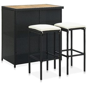 vidaXL Ensemble de Bar 3 pcs Mobilier de Salle à Manger Ensemble de Bistro Table et Tabourets de Pub Meubles de Comptoir Inté