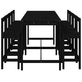 Gecheer Ensemble de bar de jardin 3 pièces - Table haute - Tabourets de bar avec tabourets de bar - Pour salle à manger, salo