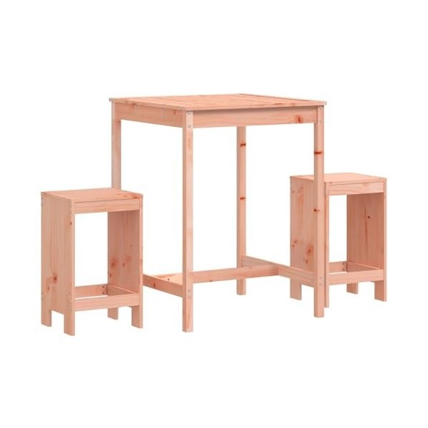 Gecheer Ensemble de bar de jardin 3 pièces - Table haute - Tabourets de bar avec tabourets de bar - Pour salle à manger, salo