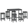 Ensemble de Bar 7 pcs Gris Bois de pin massifMeubles,Ensembles de Meubles,Meubles de Salle à Manger