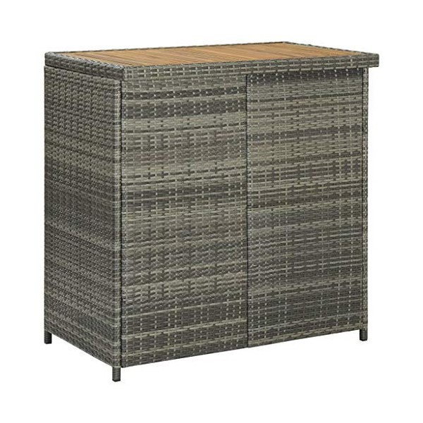 Générique Ensemble de Bar 3 pcs Résine tressée GrisMeubles,Ensembles de Meubles,Meubles de Salle à Manger