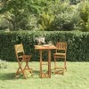 ARKEM Ensemble de Bar dextérieur 3 pcs Bois dacacia Massif,Ensemble Bar de Jardin,Ensemble de Bar dextérieur,Mobilier de J
