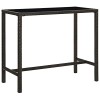 Gecheer Table de bar de jardin marron - Meubles dextérieur pour jardin, patio, bistrot, terrasse, canapé dappoint - Table d