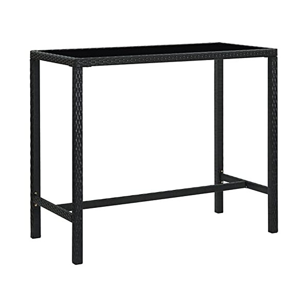 Gecheer Table de bar de jardin marron - Meubles dextérieur pour jardin, patio, bistrot, terrasse, canapé dappoint - Table d