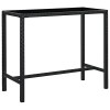 Gecheer Table de bar de jardin marron - Meubles dextérieur pour jardin, patio, bistrot, terrasse, canapé dappoint - Table d