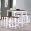Générique Table et Tabouret de Bar 5 pcs Bois massifMeubles,Ensembles de Meubles,Meubles de Salle à Manger