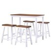 Générique Table et Tabouret de Bar 5 pcs Bois massifMeubles,Ensembles de Meubles,Meubles de Salle à Manger