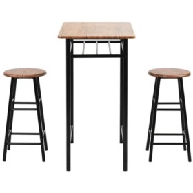 Ensemble de Table de Bar 3 pièces,Table de pub Moderne et chaises de Salle à Manger,Ensemble de Table de Salle à Manger à Hau