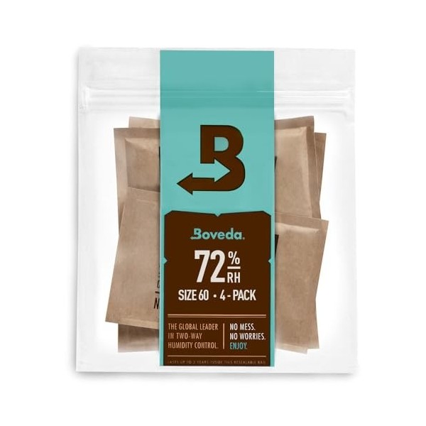 Boveda pour cigares/tabac | régulateur dhumidité dans les 2 sens à 72% dHR | taille 60 pour 25 cigares | technologie brevet