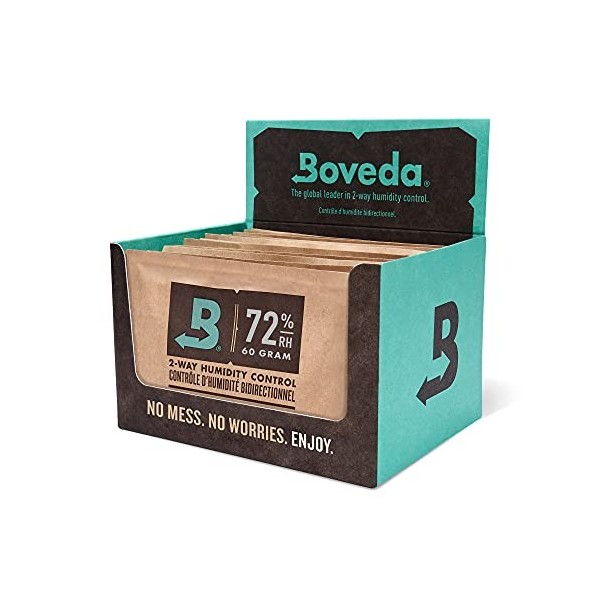Boveda pour cigares/Tabac | régulateur dhumidité dans Les 2 Sens à 72% dHR | Taille 60 pour 25 cigares | Technologie brevet