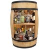 Tonneau en Bois Vintage Minibar Armoire de Bar à LED Rustique - Commode de Maison gin Whisky, bière - Casier à Vin 81cm. Meub