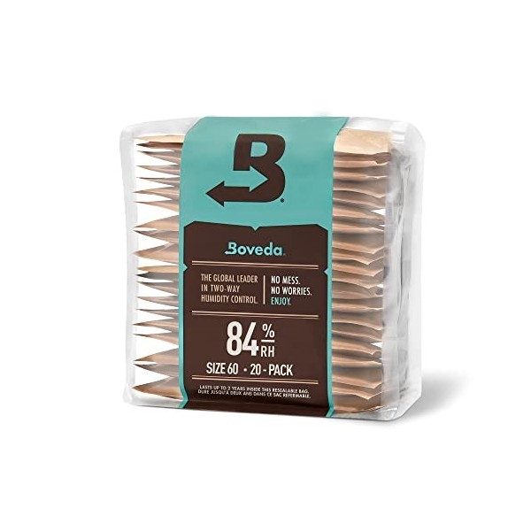 Boveda pour cigares | régulateur dhumidité dans les 2 sens à 84 % dHR pour humidifier une cave à cigares | taille 60 pour 2