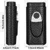 Xinzistar Étui à cigares pour 3 cigares - Étui à cigares en cuir avec coupe-cigares - Humidor portable - Pour voyage court r