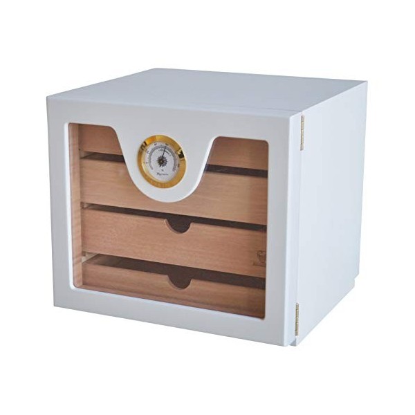 GERMANUS Humidor Cave à cigares Noir 