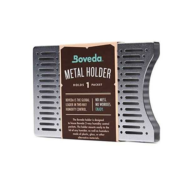 Boveda pour cigares | support pour sachets Boveda en aluminium brossé pour caves à cigares | pour un 1 Boveda taille 60 ve