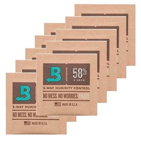 Boveda - Lot de 10 régulateurs d’humidité - À deux faces - 58 % - 8 g - Avec étui