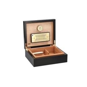 adorini Torino Humidor - Deluxe en Noir | hygromètre Cheveux de Haute précision pour Le Stockage de 30 cigares | boîte à ciga