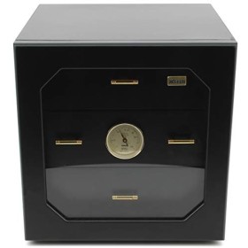 Chianti adorini Humidor Moyen Armoire de cigares, cèdre Espagnol - avec Haut-hygromètre Cheveux, Noir