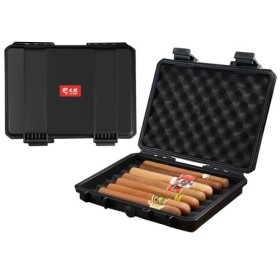 Volenx Boîte à Cigare, Humidor Cigare de Voyage Portable, Étui Cigare de Haute Qualité pour 7 Cigares – Scellé et Étanche Ci
