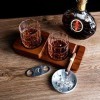 REANICE Cigare Cendrier En Bois Avec 2 Liqueurs De Rhum Personnalisé Whisky Cub Holder 1 Coupe-Cigare En Acier Inoxydable Gui