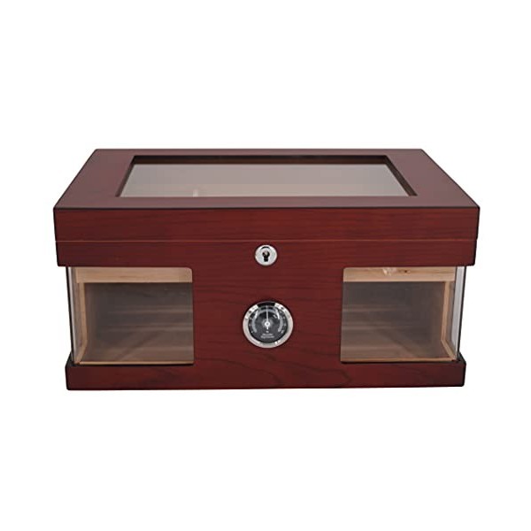 GERMANUS Cave à cigares avec fenêtre Marron