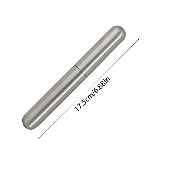 1 étui à cigares en acier inoxydable épais pour cigares - Mini tube portable pour voyage daffaires