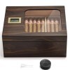 LEACHOI Cave à cigares faite à la main, armoire à cigares, humidificateur et noyau de cèdre, séparateur et hygromètre, cadeau