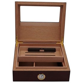GERMANUS Humidor Cave à Cigares Heinrich avec hygromètre et Humidifier et Manuel GERMANUS Brune, 237