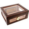 Adorini Humidor Treviso - Deluxe | Le Stockage de cigares de Haute qualité avec Couvercle en Verre, placage débène de Haute 