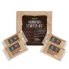 Boveda Kit de démarrage pour cave à cigares en bois avec contrôle de lhumidité à 2 voies | Comprend 2 de chaque taille 60 