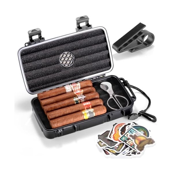 Marvero Humidor Cigare Cave à cigares Faite à la Main avec hygromètre pour 150 cigares, boîte à cigares doublée de cèdre Espa