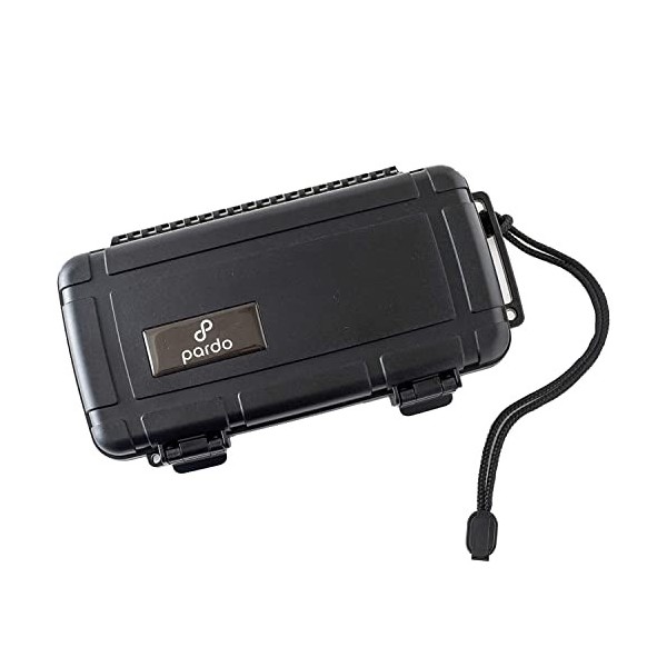 Pardo Cigar Pardo Cave à cigares de voyage avec disque humidificateur intégré – Hermétique, étanche, portable et durable – Ét