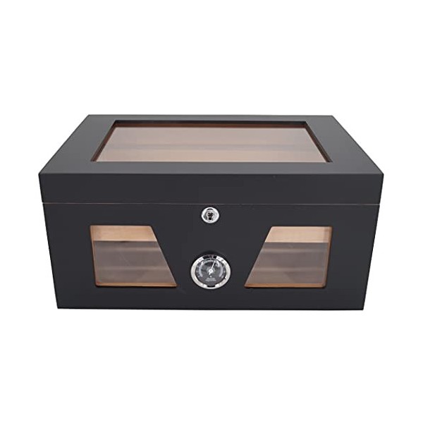 GERMANUS Cave à cigares avec fenêtre noire