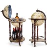 Giantex Bar Globe Terrestre avec 3 roulettes,Porte-Bouteille Globe Terrestre Mappemonde Support en Bois,Chariot de Bar Vintag