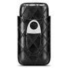 CIGARLOONG Étui à en Cuir, 3 tubes de voyage portable cave avec Coupe en Acier Inoxydable Marron 