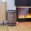 Weeco Bar tonneau en bois avec double porte, armoire à boissons, étagère à vin, table à vin