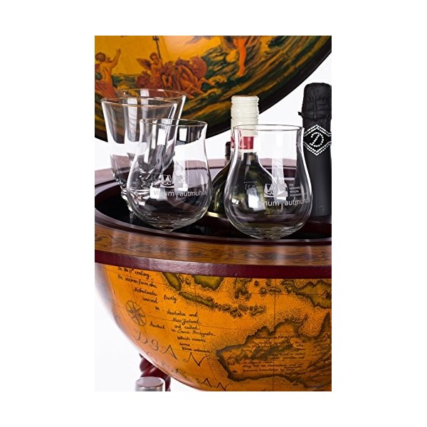 Géant Bar Ouvert Chariot 45043, avec bois deucalyptus piliers, massif dans Antique Rouge Marron, 120&nbsp;cm de haut et 61&nbsp;cm de 