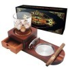 Crefun CK2631 Cendrier à cigares en bois pour homme Accessoires à whisky Coffret cadeau Décoration pour la maison Bureau avec