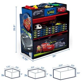 Delta Kids - Rangement 6 Bacs Cars 3