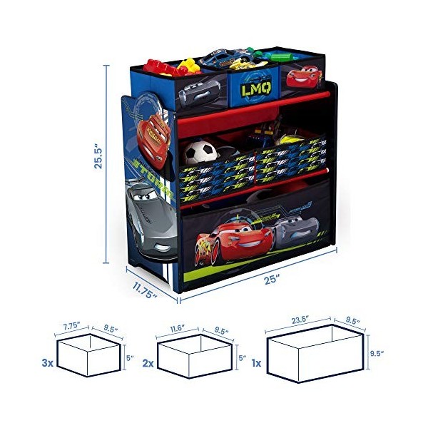 Delta Kids - Rangement 6 Bacs Cars 3