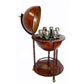 Plaqué italien Réplique du Vieux Monde Globe Bar